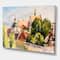Designart - View of Old Polish City In Nature - Traditional Canvas Wall Art Print